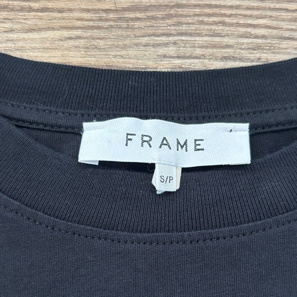 Frame Black Puff Sleeve T-Shirt Women's Size Small The Frankie Capsule Wardrobe - Picture 2 of 10